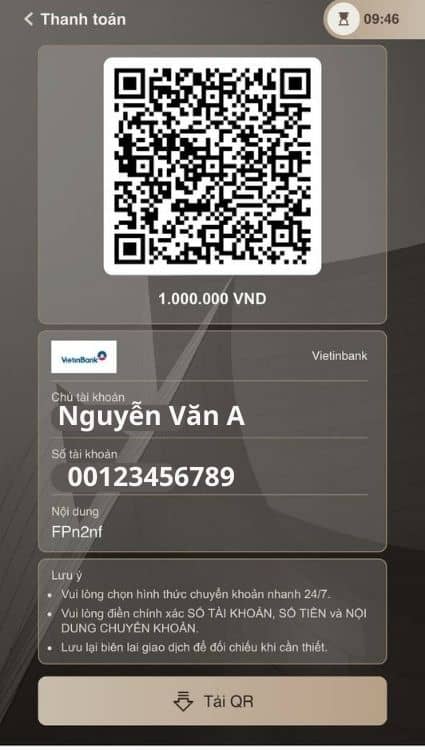 Quét mã QR hoặc nhập thông tin tài khoản ngân hàng Quét mã QR hoặc nhập thông tin tài khoản ngân hàng