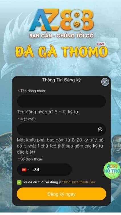 Điền đầy đủ thông tin cá nhân vào form đăng ký Điền đầy đủ thông tin cá nhân vào form đăng ký