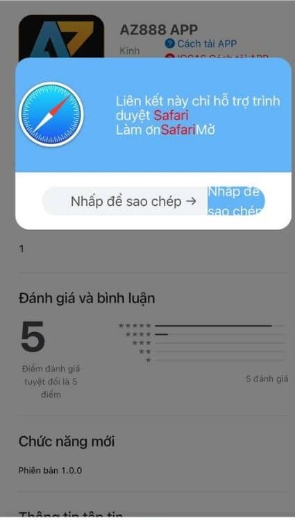 Mở trình duyệt “Safari” và truy cập đường link đã sao chép trước đó Mở trình duyệt “Safari” và truy cập đường link đã sao chép trước đó
