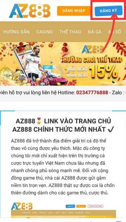 Nhấp vào nút “Đăng Ký” Nhấp vào nút “Đăng Ký”