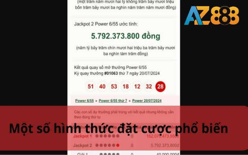 Các hình thức cược trong xổ số điện toán Các hình thức cược trong xổ số điện toán